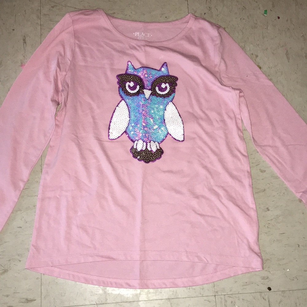 A owl long sleeve girls shirt